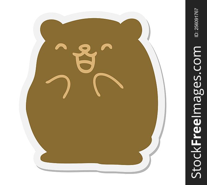 Happy Little Bear Sticker