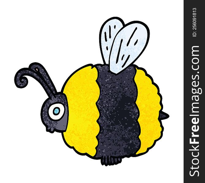 cartoon doodle bee