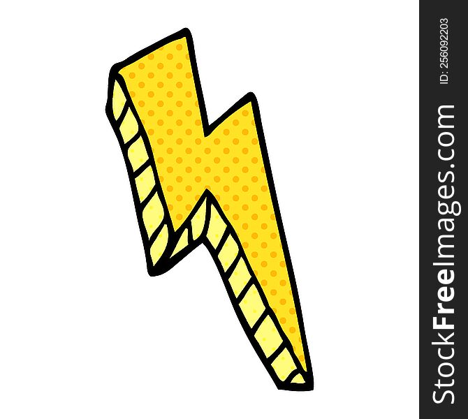 Cartoon Doodle Thunder Bolt