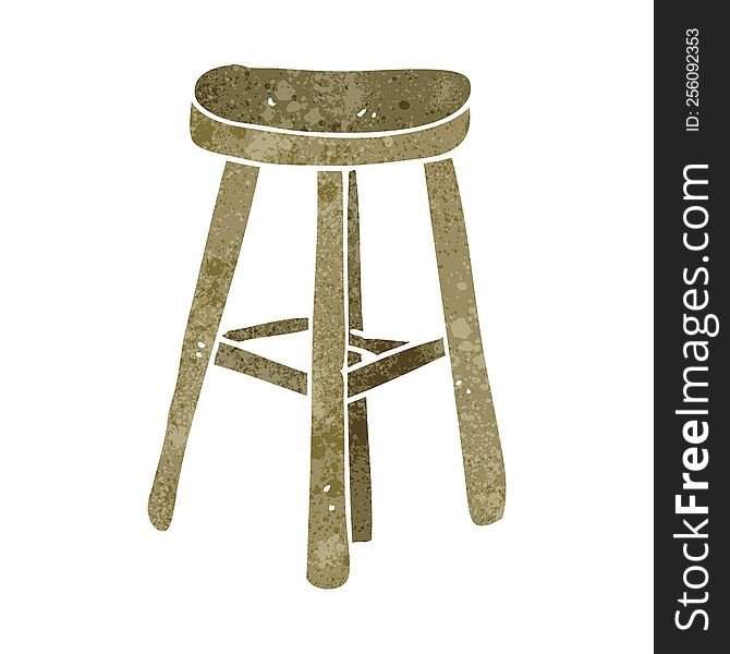 retro cartoon stool