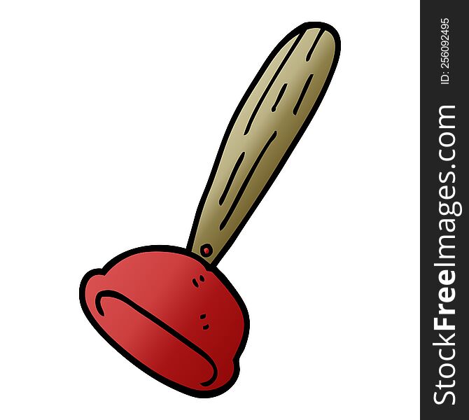 Cartoon Doodle Toilet Plunger