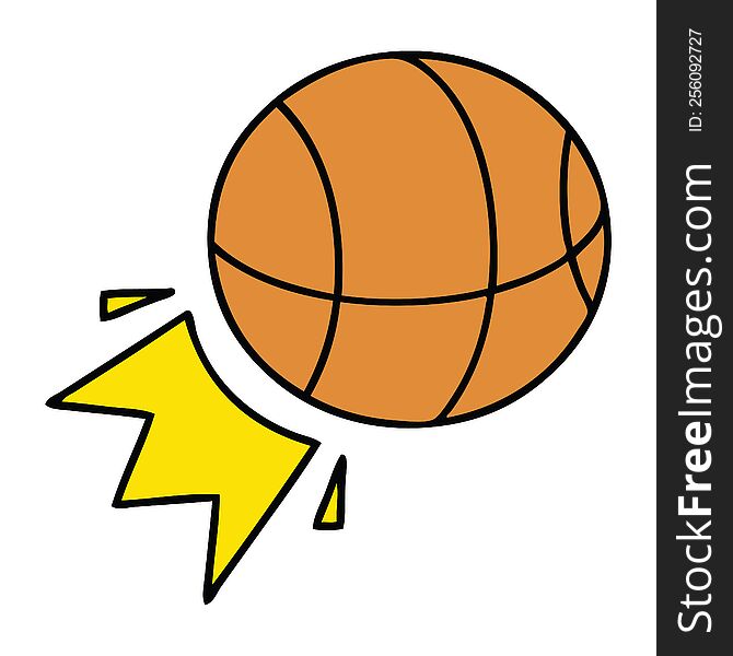 cute cartoon of a basket ball. cute cartoon of a basket ball