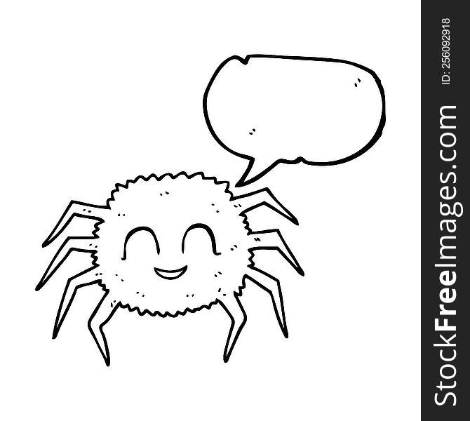Speech Bubble Cartoon Spider