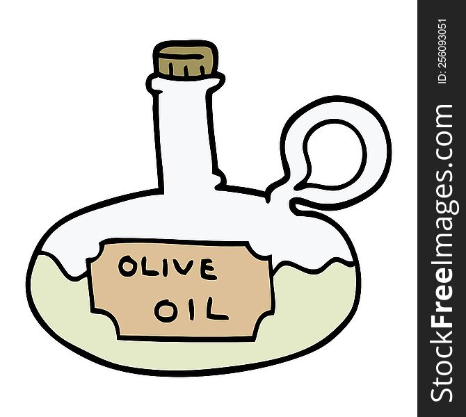 cartoon doodle olive oil