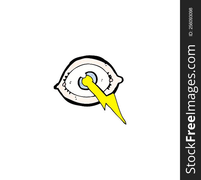 cartoon lightning strike eye