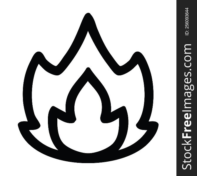 simple flame icon symbol