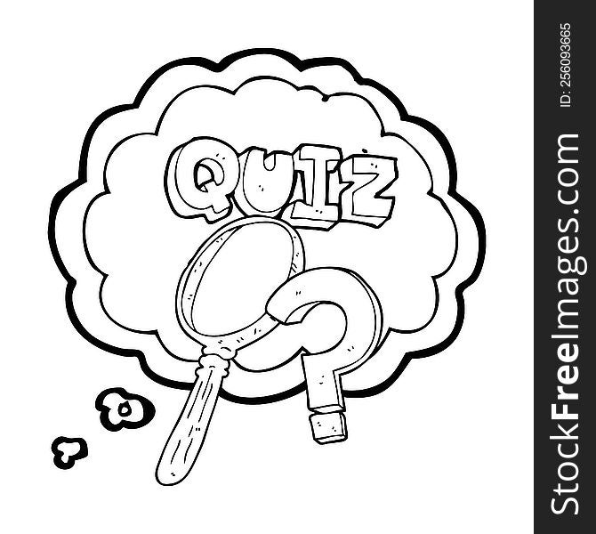 Thought Bubble Cartoon Quiz Symbol