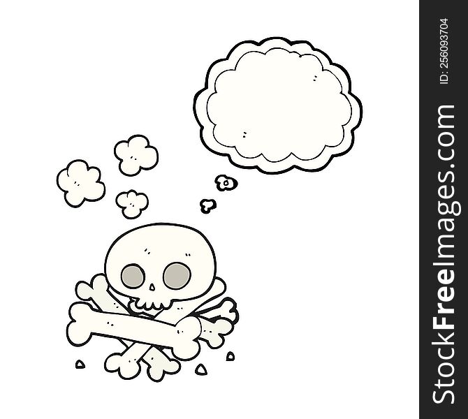 Thought Bubble Cartoon Pile Of Bones