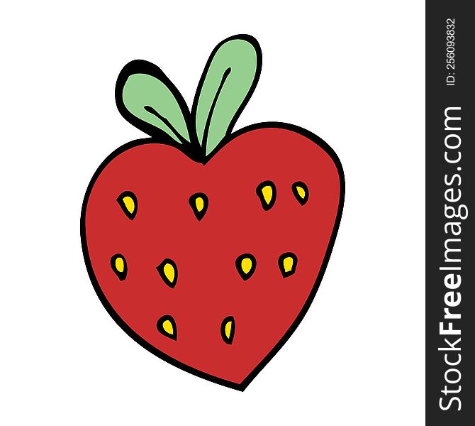 cartoon doodle strawberry fr