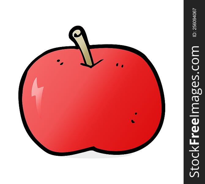 cartoon shiny apple