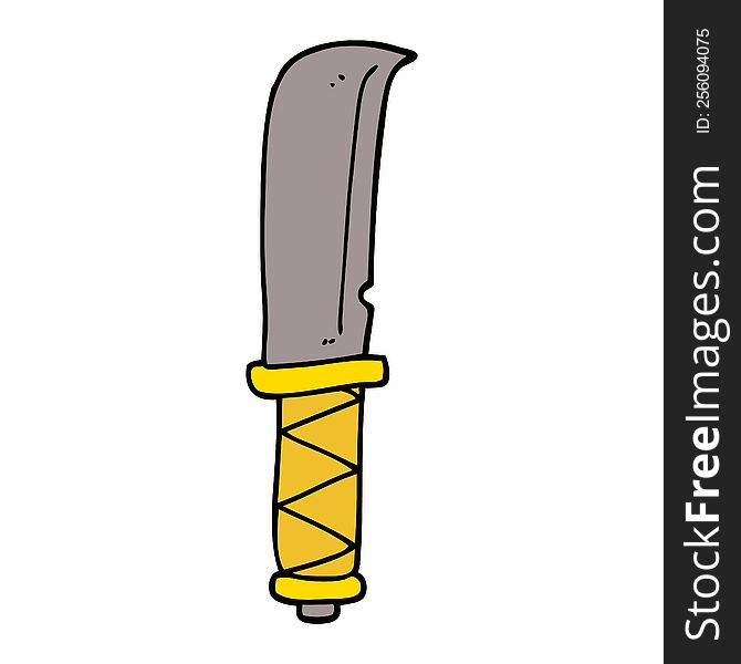 cartoon doodle viking knife
