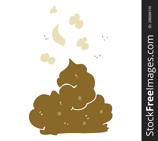 flat color illustration of gross poop. flat color illustration of gross poop