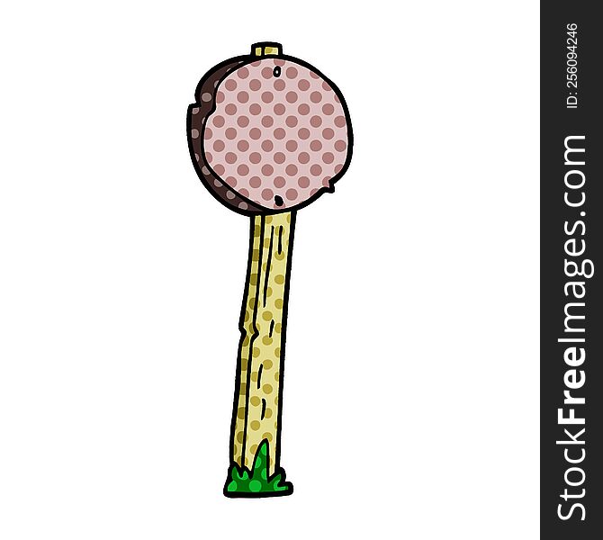 Cartoon Doodle Sign Post