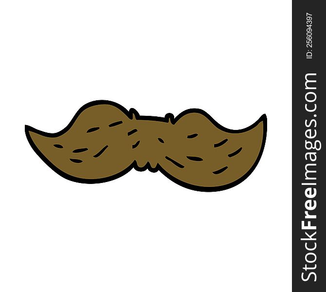 Cartoon Doodle Mans Mustache