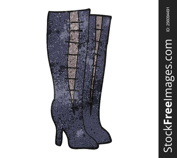 Textured Cartoon High Boots