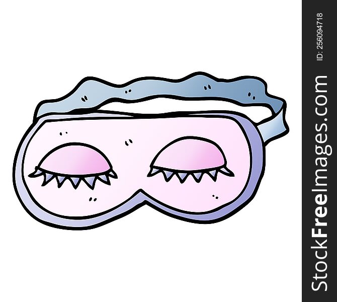 vector gradient illustration cartoon sleeping mask