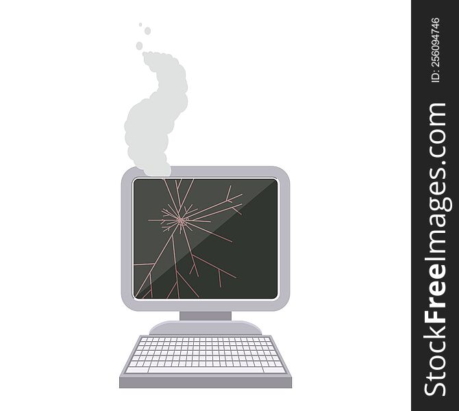 Broken Computer Graphic Icon