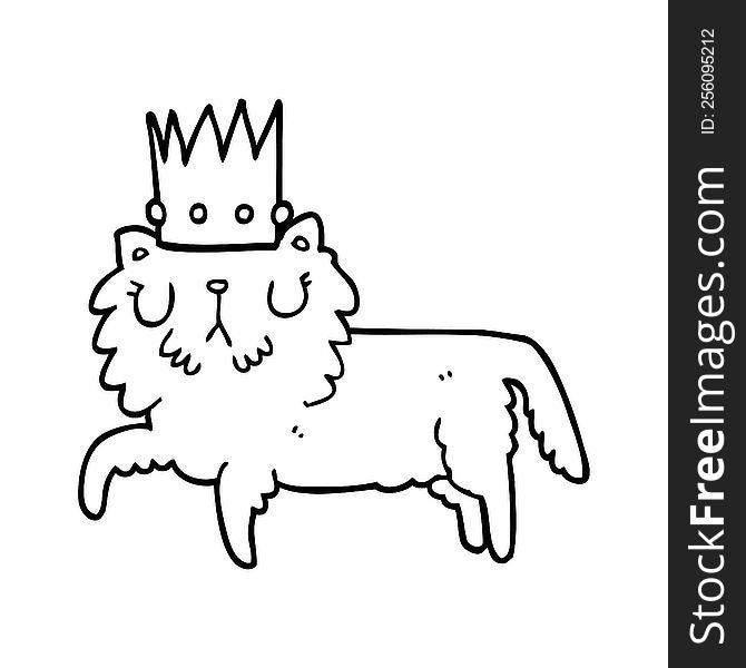 cartoon cat wearing crown