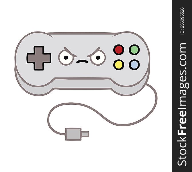 cute cartoon of a game controller. cute cartoon of a game controller