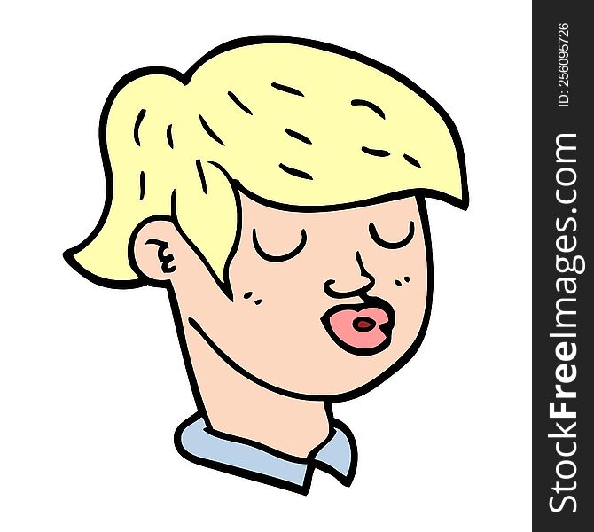 Cartoon Doodle Of Boys Face