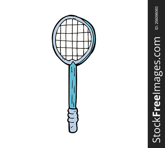 cartoon old tennis racket