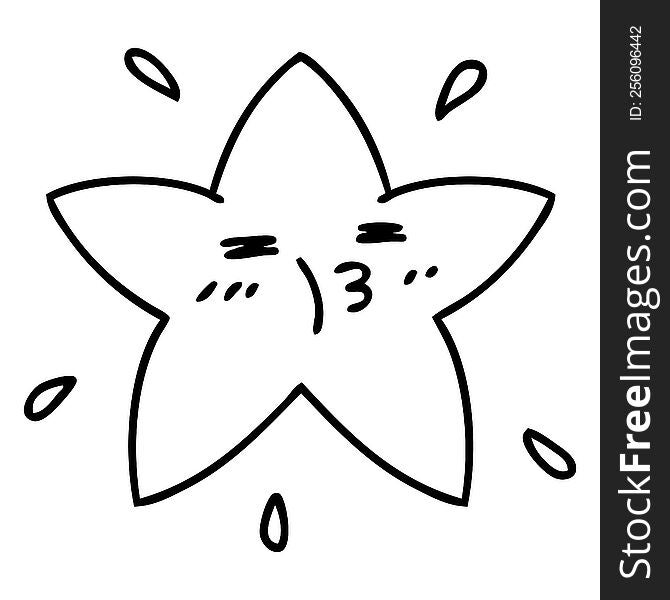 line doodle of a star shining as hard as they can putting in some serious effort. line doodle of a star shining as hard as they can putting in some serious effort