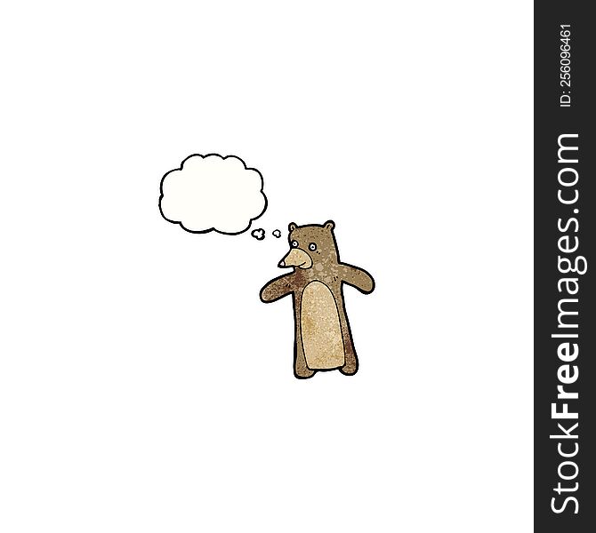 Cartoon Bear With Thought Bubble