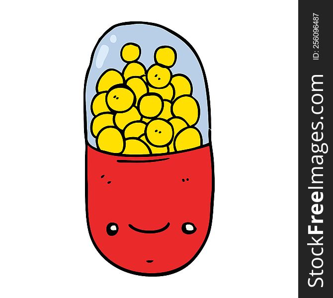 cartoon pill