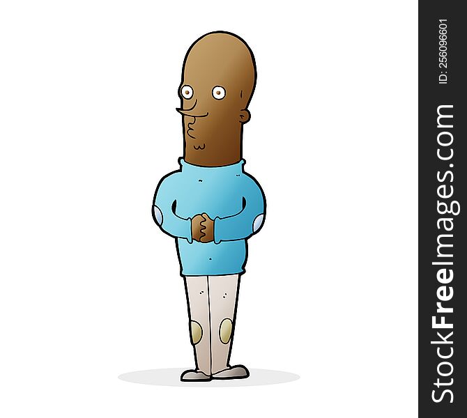 Cartoon Funny Bald Man