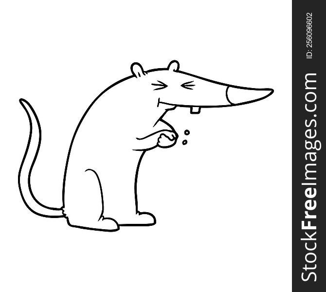 cartoon sneaky rat. cartoon sneaky rat