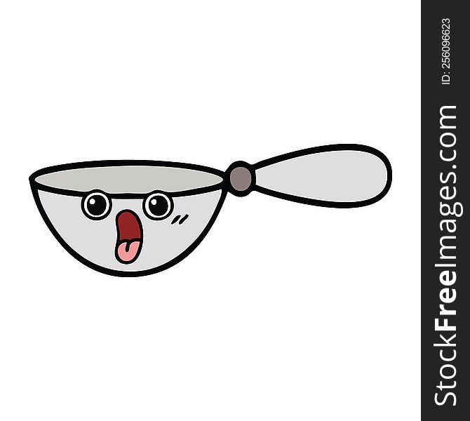 cute cartoon of a measuring spoon. cute cartoon of a measuring spoon