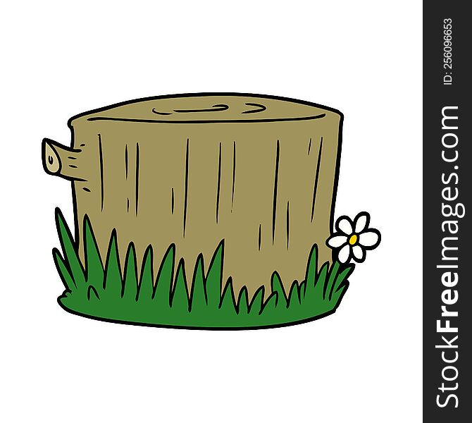 cartoon tree stump. cartoon tree stump