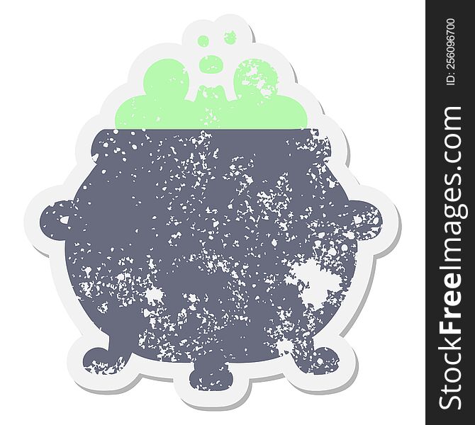 Bubbling Cauldron Grunge Sticker