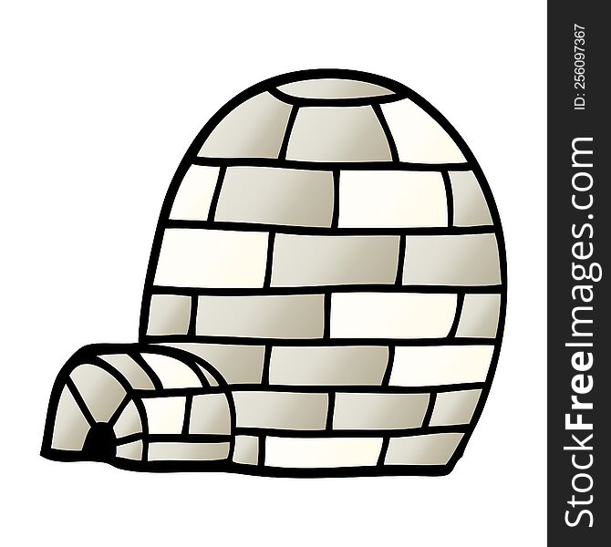 Cartoon Doodle Igloo