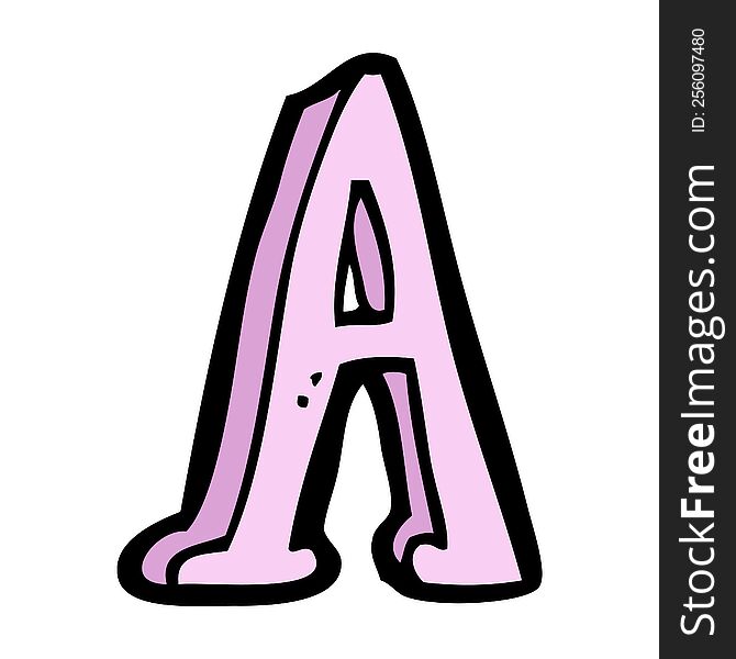 cartoon letter A