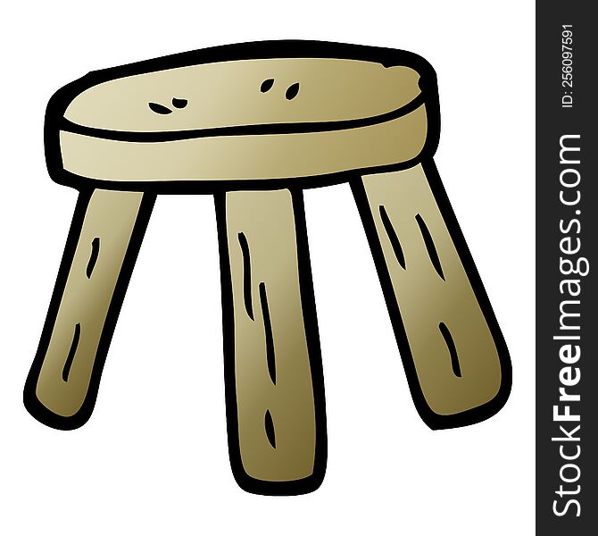 vector gradient illustration cartoon small stool