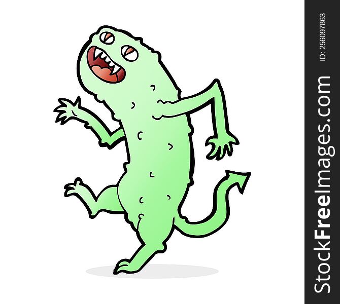 cartoon dancing monster. cartoon dancing monster