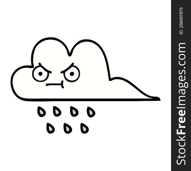 Cute Cartoon Rain Cloud