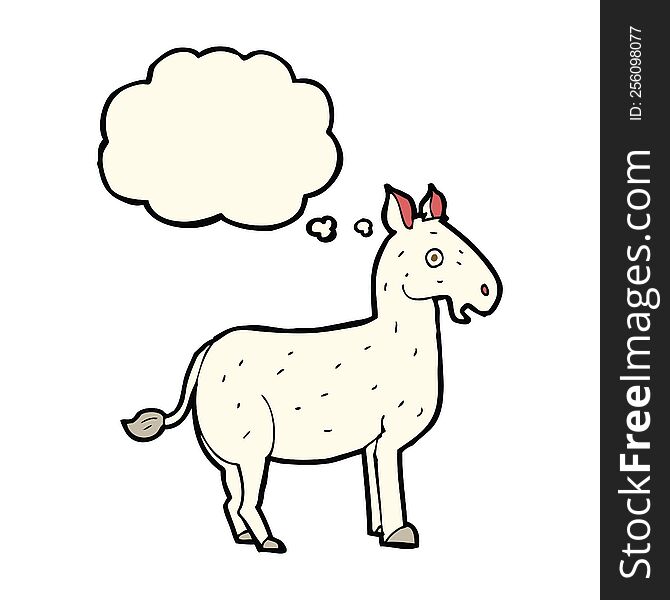 Cartoon Mule With Thought Bubble