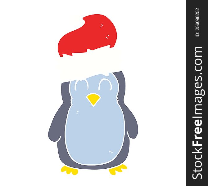 flat color illustration of penguin. flat color illustration of penguin