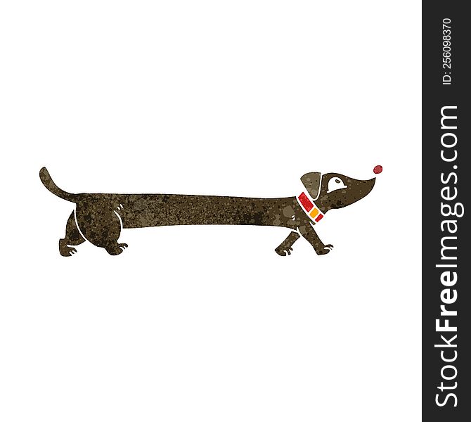 Retro Cartoon Dachshund