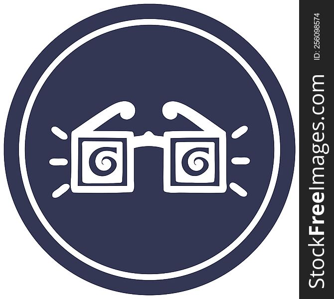 x ray specs circular icon symbol