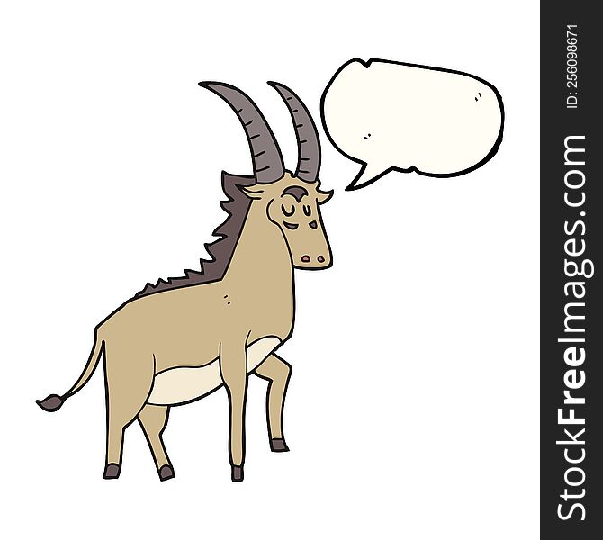 Speech Bubble Cartoon Antelope
