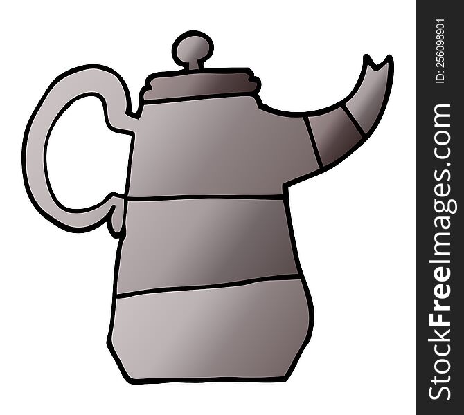 cartoon doodle old kettle