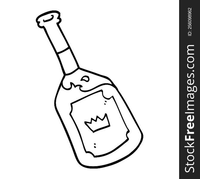 line drawing cartoon alcoholic drink