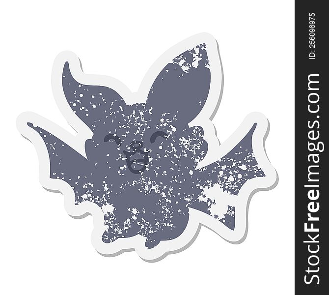 super cute halloween bat grunge sticker