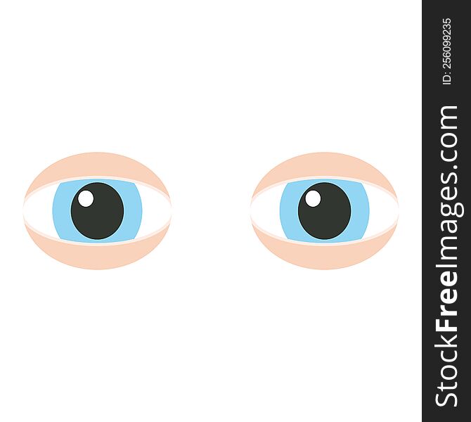 staring eyes graphic vector illustration icon. staring eyes graphic vector illustration icon