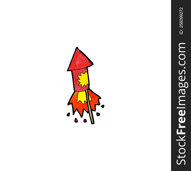 cartoon firework rocket