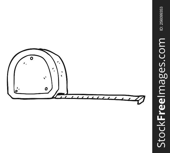 Black And White Cartoon Measuring Tape