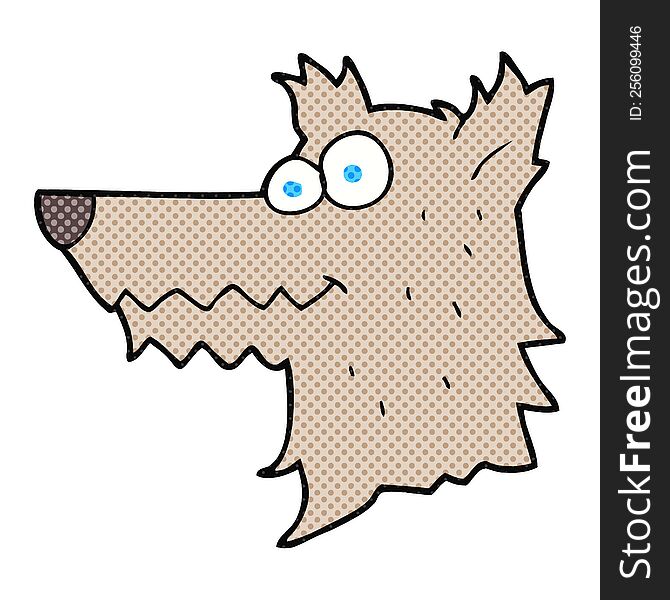 Cartoon Wolf Head